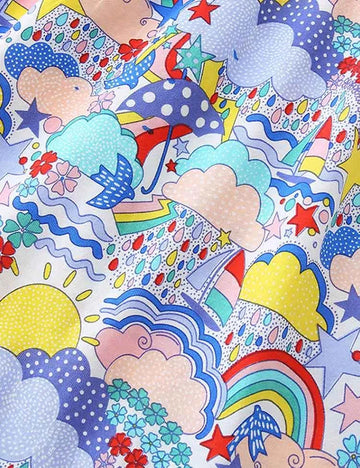 Cartoon Weather Print Dress - Mini Taylor